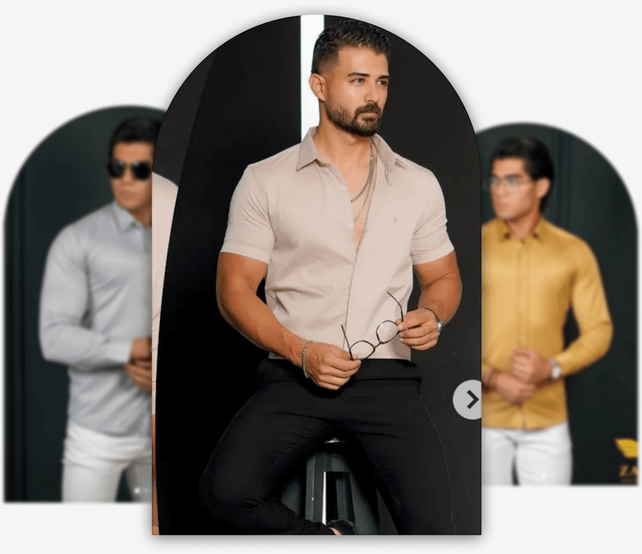 Male models wearing Zarotti shirts