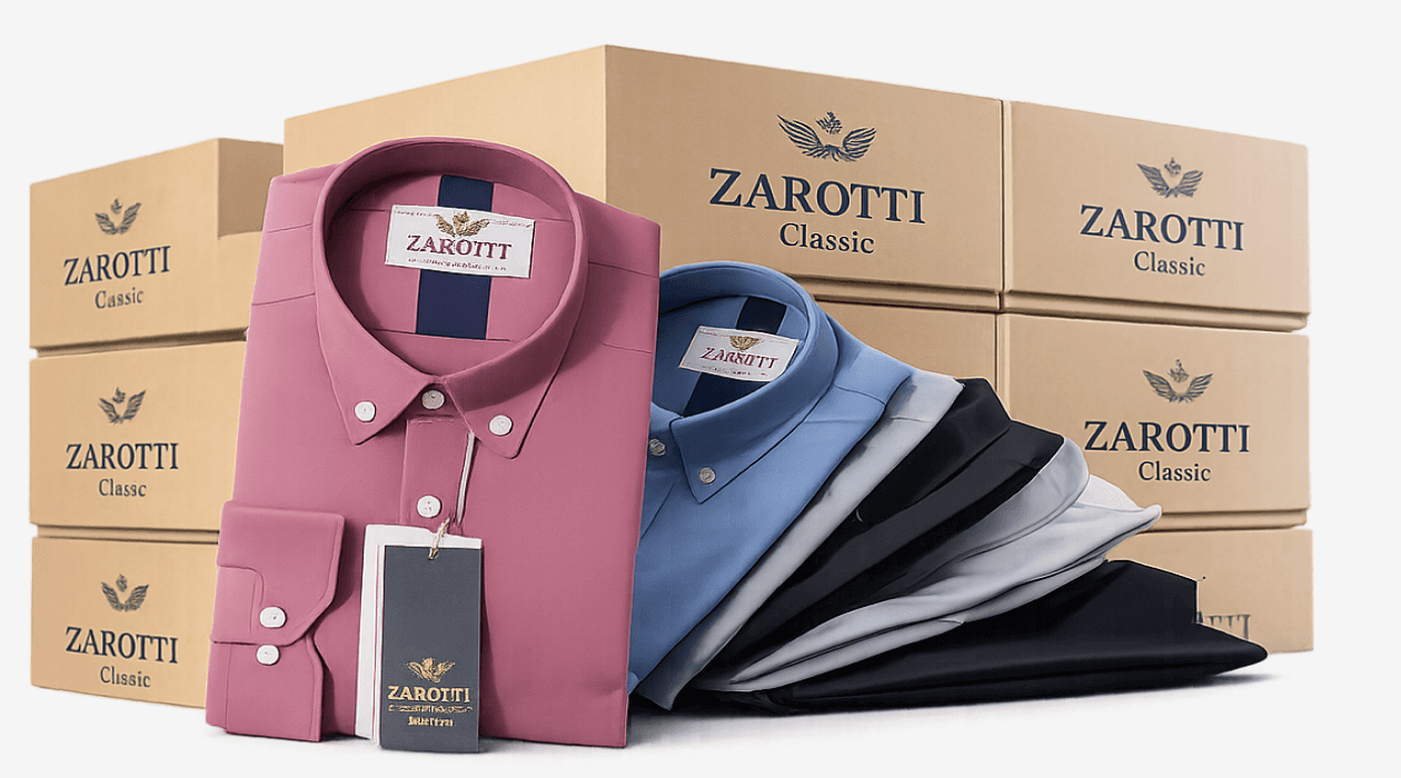 Zarotti wholesale boxes and folded shirts